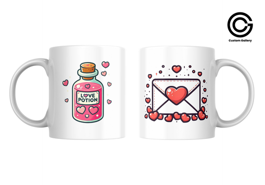 Customised and Personalised Valentine's Day Mugs Letter Potion