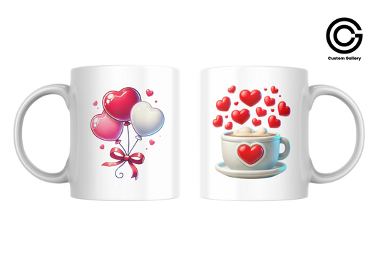 Customised and Personalised Valentine's Day Mugs Balloons